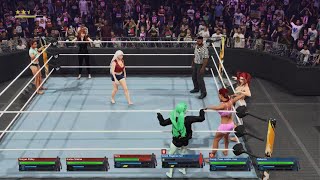 WWE 2K24 Team Revy VS Team Silent Magical Girl Fulfill your Fantasy Cosplay 6 Woman Tag [upl. by Maude]