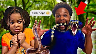 FAKE SNAKE PRANK On My DAD 🐍  LAIYAFACE [upl. by Aynatahs833]