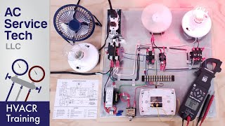 Teaching HVAC ELECTRICAL Wiring Components Troubleshooting to Students using a Training Board [upl. by Yonina]