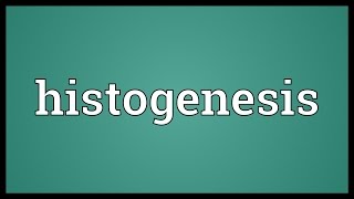 Histogenesis Meaning [upl. by Ennaeerb]