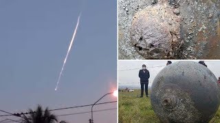 Tres misteriosas esferas gigantes caen del cielo sobre Perú después de la aparición de una bola de f [upl. by Wayland]