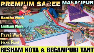 Resham Kota Applique Tissue Parsi Work Begampuri Tant With Hand Paint Cotton Kota Lambani Work [upl. by Mansur]