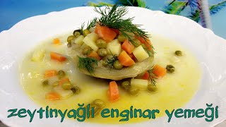 zeytinyağlı enginar yemeği tarifi  enginar yemeği tarifi  enginarın ortası nasıl çıkartılır [upl. by Imarej228]