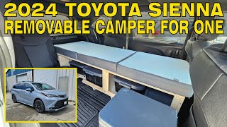 2024 Toyota Sienna Hybrid 35 MPG AWD Removable Camper Build Build 32 [upl. by Trenton]