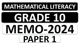 P1 MATHEMATICAL LITERACY GRADE 10 MEMO 2024 GRADE 10 MATHEMATICAL LIT P1 MEMO 2024 THUNDEREDUC [upl. by Roath]