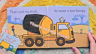 Thats Not My Truck Usborne touchy feely book read by Toy Time Adventures [upl. by Andrej]