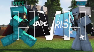 VAPE V4 vs RISE 60 Again  Ghost Client vs Blatant Client No AC HvH [upl. by Sanson]