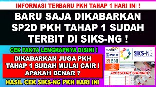 BARU SAJA DIKABARKAN SP2D PKH TAHAP 1 SUDAH TURUN❗ DAN PKH TAHAP 1 SUDAH MULAI CAIR  APAKAH BENAR [upl. by Frayda]