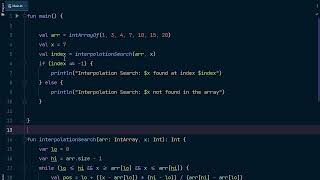 Interpolation Search Algorithm in Kotlin [upl. by Elleirb562]