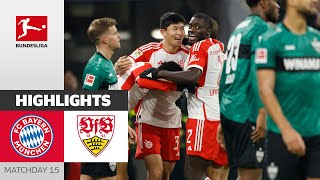 FC Bayern München  VfB Stuttgart 30  Highlights  Matchday 15 – Bundesliga 202324 [upl. by Hidie743]