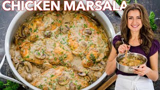 Creamy Chicken Marsala Recipe  30 Minute Dinner [upl. by Iilek]