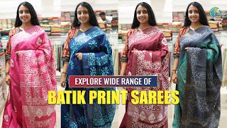 Shop Our Widest Collection Of Batik Printed Sarees [upl. by Alderson320]