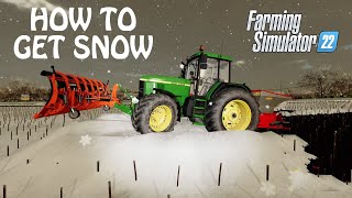 HOW TO GET SNOW in Farming Simulator 2022  USING THE SEASONS IN FS22  PS4  PS5  Xbox One [upl. by Samara]