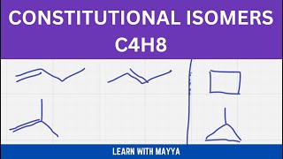 Constitutional Isomers Structural Isomers for C4H8 [upl. by Anitselec]