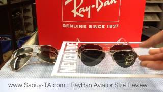 RayBan aviator size review by SabuyTAcom [upl. by Furr965]