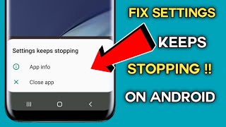 Fix Settings Keeps Stopping Samsung m01 Core  Settings Keeps Stopping Android [upl. by Manlove]