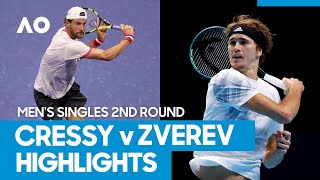 Maxime Cressy vs Alexander Zverev Match Highlights 2R  Australian Open 2021 [upl. by Joyce564]