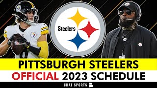 LEAKED 2023 Pittsburgh Steelers Schedule Week 1 vs 49ers Primetime Games  Steelers News [upl. by Ellatnahc]