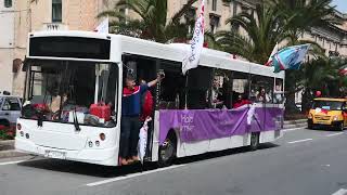 Malta Labour Party Election win celebration with a bus [upl. by Glynda]