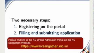 KV Online Admission Portal Registration English [upl. by Eilsek]