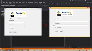 C to PythonTKinter Coverter Visual Studio Using BunifuPy Library [upl. by Ainala]