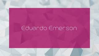 Eduardo Emerson  appearance [upl. by Ariajay]