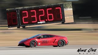 Heffner Lamborghini Gallardo at Wanna Go Fast Ocala hits 23267mph [upl. by Ahseka]