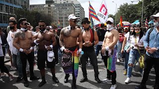 Colombians put on colorful show of diversity at Pride parade  AFP [upl. by Brooks]