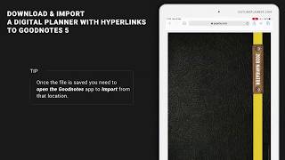 Download and import a Digital Planner with hyperlinks in Goodnotes 5 [upl. by Ayikan]