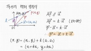 평면에서의 직선의 벡터 방정식 1 [upl. by Oigroeg]