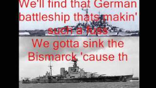 Johnny Horton  Sink the Bismarck with lyrics [upl. by Niltac]