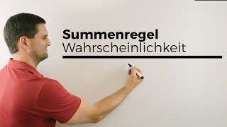 Summenregel in der Wahrscheinlichkeit Stochastik  Mathe by Daniel Jung [upl. by Flore472]