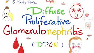 Diffuse Proliferative Glomerulonephritis DPGN  Lupus Nephritis  Nephrology  5Minute Review [upl. by Mieka]