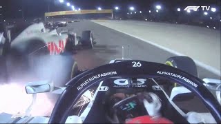 Romain Grosjeans Fireball Crash Onboard [upl. by Jowett]