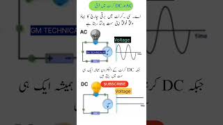 AC Current Vs DC current  difference between AC and DC currentyoutubeshorts [upl. by Odlo50]