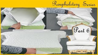 Install Foam Cushion  Silk Film Wrap  DIY Reupholstery Series I Pt 6 [upl. by Notnel]