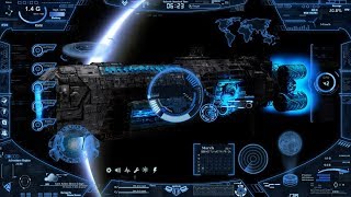 Futuristic Skin Neon Space Hologram CIA Tutorial Rainmeter Skin for window 7 8 10 [upl. by Aicil]