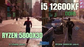 i5 12600k ddr5 vs Ryzen 5800x3d ddr4 in 2024 [upl. by Sardella942]