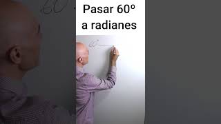 PASAR 60 GRADOS A RADIANES ¿PUEDES Matemáticas Básicas [upl. by Halian]