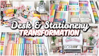 Desk  stationery organization makeover ✨ Work From Home YOUTUBER [upl. by Anibor]