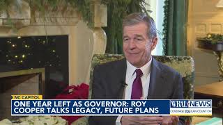 One year left as governor Roy Cooper talks legacy future plans [upl. by Yelyac]