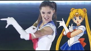 Evgenia Medvedeva  Interprétation quotSailor moonquot  World team trophy 2017 [upl. by Kronick482]