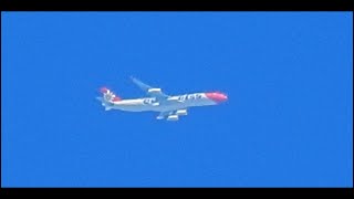 Edelweiss Air  Airbus A340313  High Altitude Plane Spotting [upl. by Leiand]