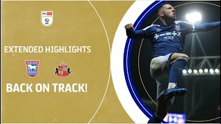 BACK ON TRACK  Ipswich Town v Sunderland extended highlights [upl. by Joshuah]