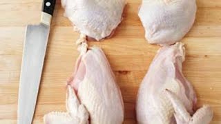 How to Cut chicken in Quarter part  Super Dali  cutting up chicken [upl. by Budd]