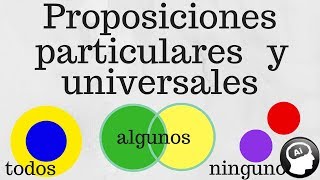 Proposiciones particulares y universales razonamiento analítico logico [upl. by Ennoira59]