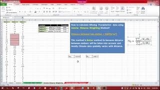 Filling Missing Climate Data Using Arithmetic mean method Inverse Distance Weighting method MCMC [upl. by Anifares709]