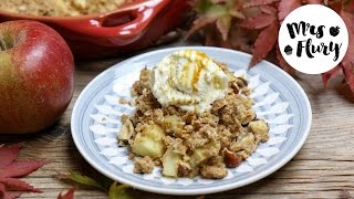 Sensationeller Apfel Crumble  Rezept Apple Crumble mit Haferflocken [upl. by Ttocserp]