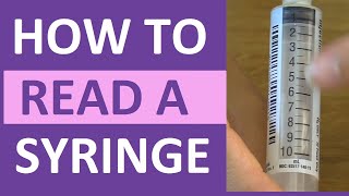 How to Read a Syringe 3 ml 1 ml Insulin amp 5 mlcc  Reading a Syringe Plunger [upl. by Ahseyt]