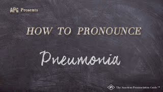 How to Pronounce Pneumonia Real Life Examples [upl. by Dlorah]